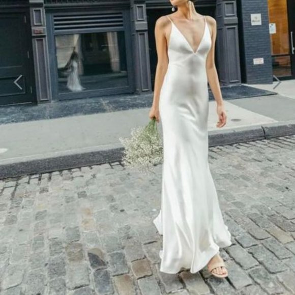 Jenny Yoo Marnie Silk Wedding Dress - Picture 3 of 4